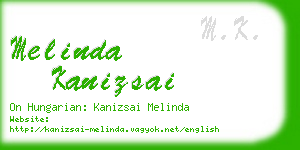 melinda kanizsai business card